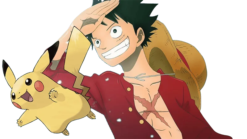 pikachu and luffy d monkey