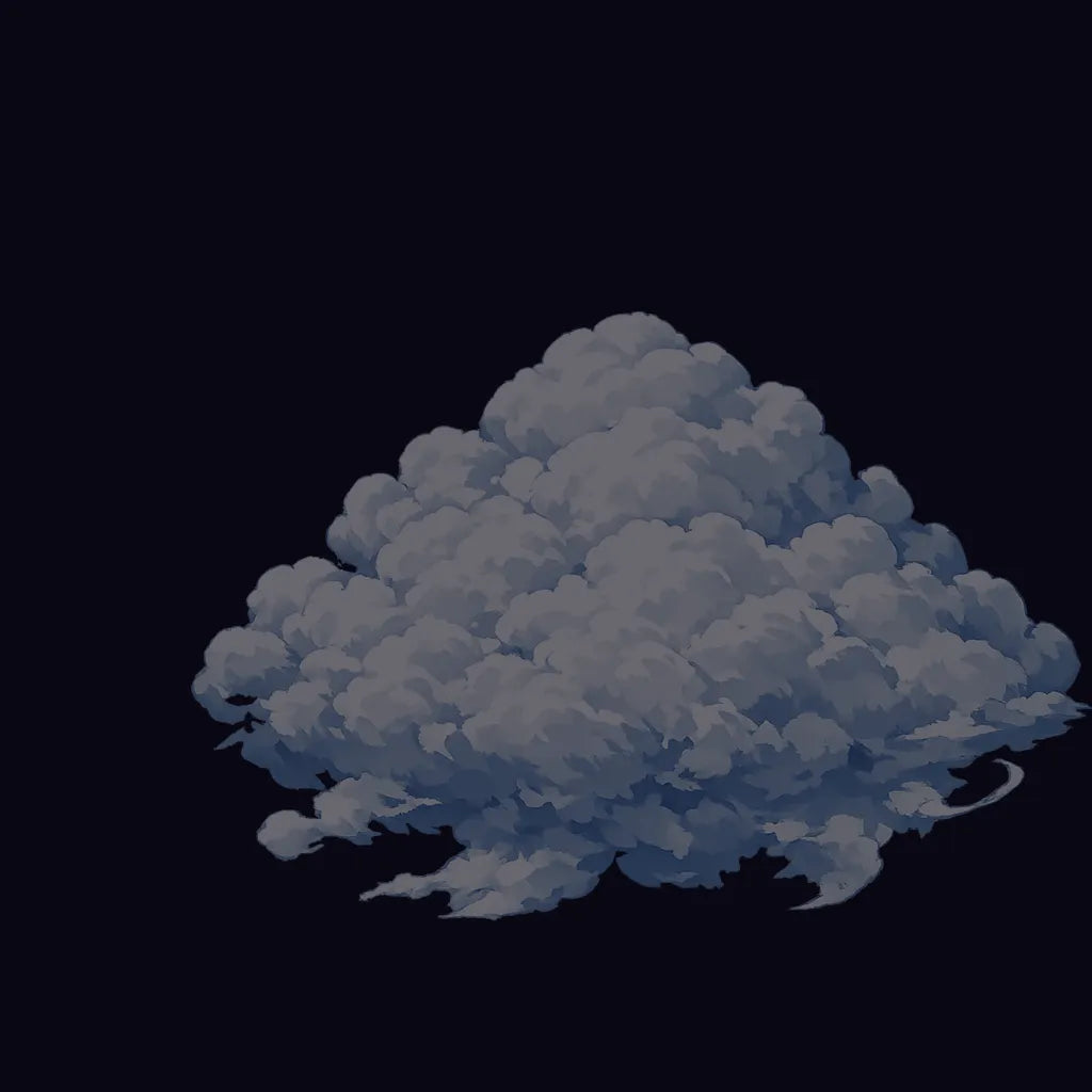 nimbus cloud on dark background